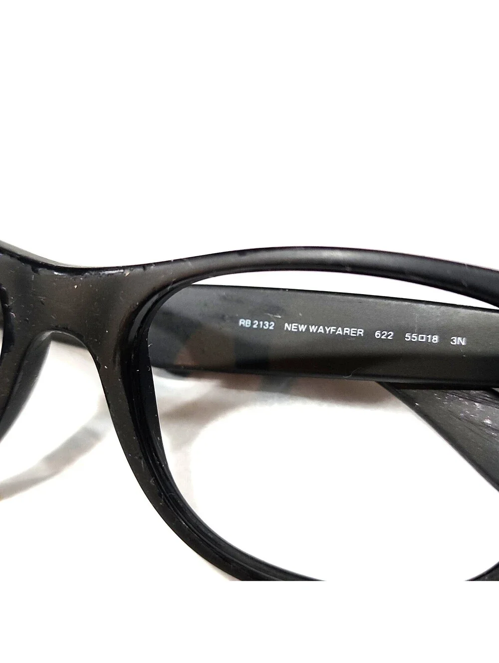 Ray Ban RB2132 622 No Lenses Large Black New Wayfarer Sunglasses Frame 55-18